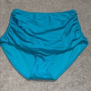 Teal Blue High-Waist Bottoms